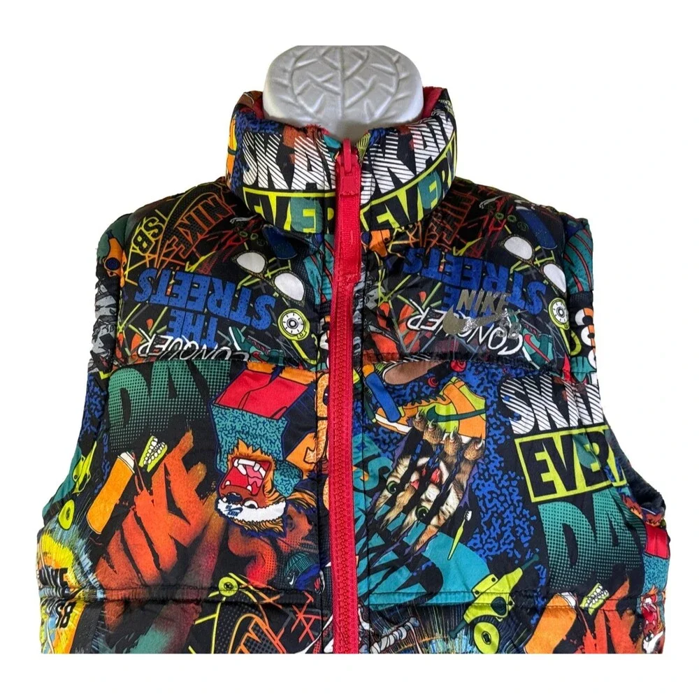 Nike SB‎ Comic Reversible Fleece Vest Kids (SEE MEASUREMENTS IN DESCRIPTION)